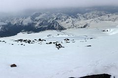 09A Panoramic View Of Mounts Donguz-Orun, Cheget, Shdavleri From Pastukhov Rocks 4700m On The Mount Elbrus Climb